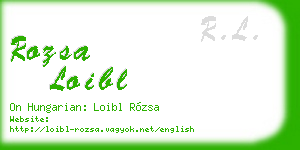 rozsa loibl business card