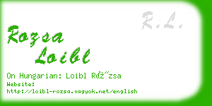 rozsa loibl business card